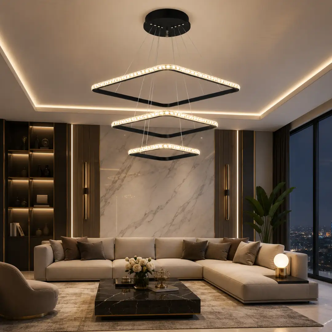 3'lü Monaco 3 Renkli LED Sarkıt Avize