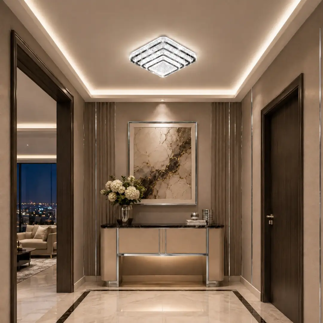İnci 4 Katlı Kumandalı 3 Renkli LED Plafonyer Avize 30 cm — görsel 2