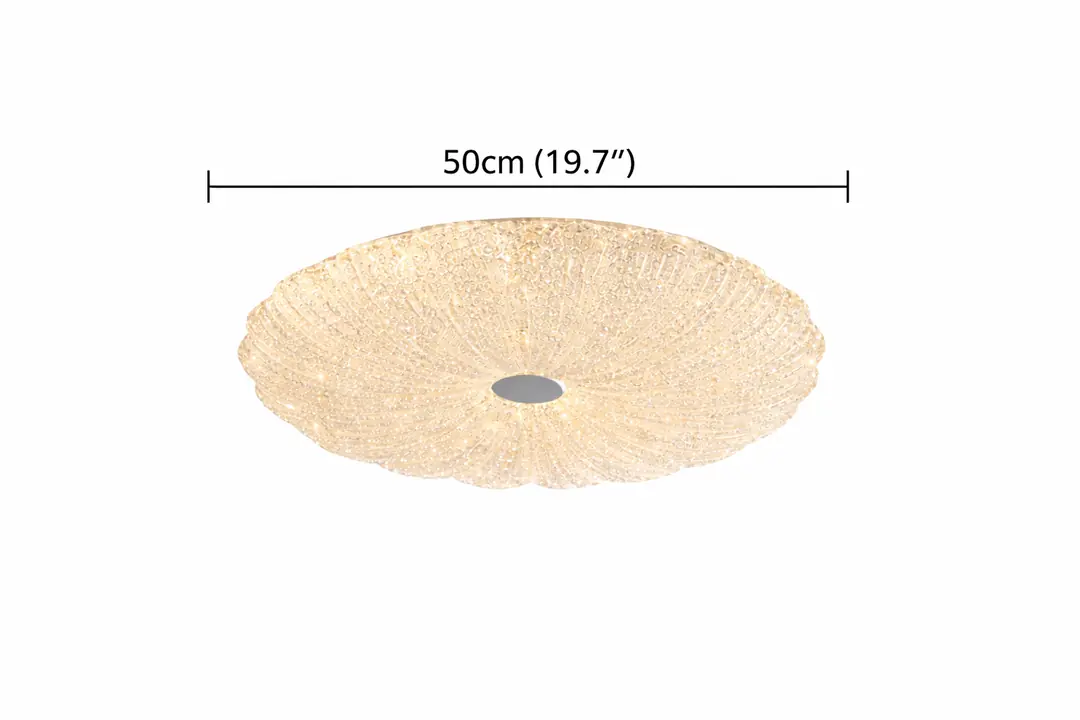 Zarif Yuvarlak Kumandalı 3 Renkli LED Plafonyer Avize 50 cm — görsel 3