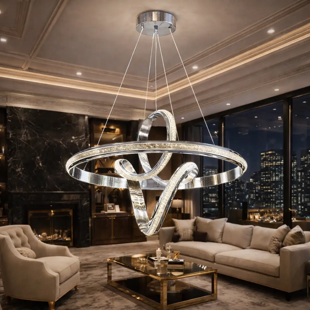 Hanedan 3 Renkli LED Sarkıt Avize 50 cm — görsel 2
