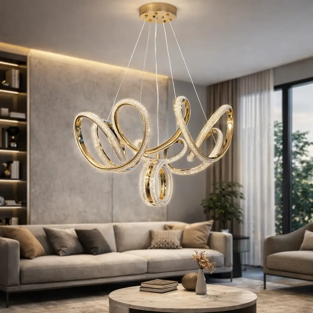 Prestij 3 Renkli LED Sarkıt Avize 50 cm — görsel 2