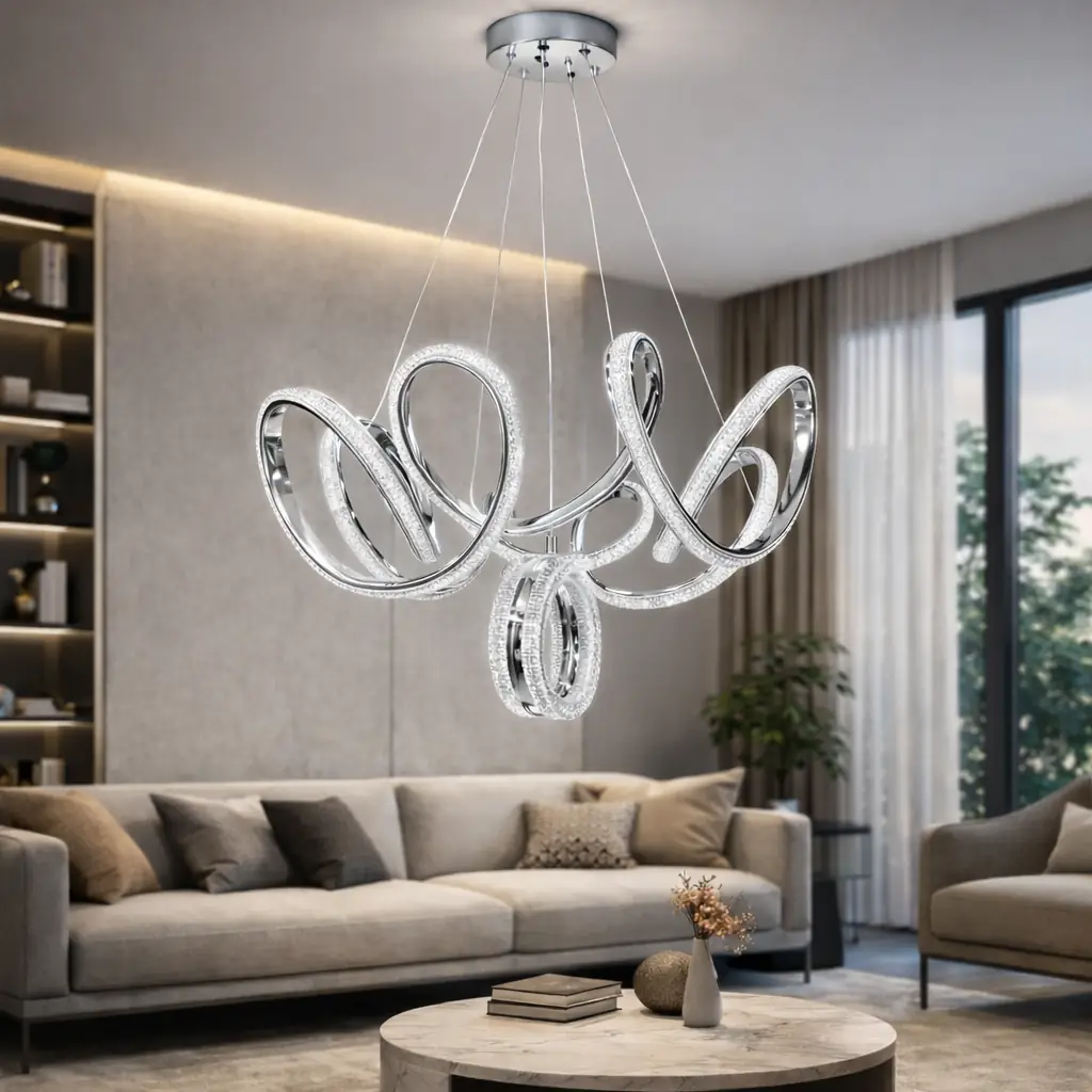Prestij 3 Renkli LED Sarkıt Avize 50 cm — görsel 3