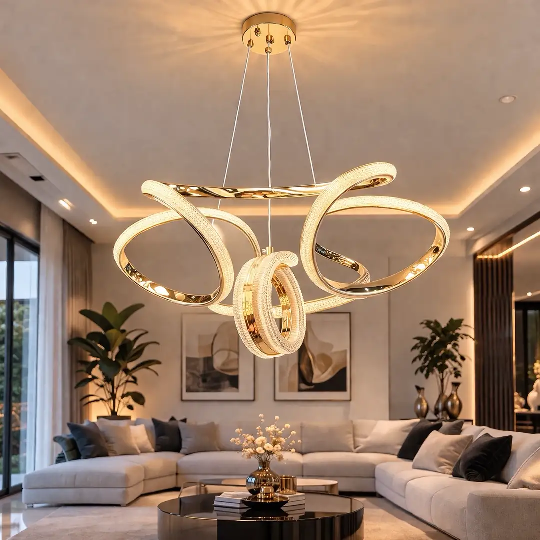 Gold Monza 3 Renkli LED Sarkıt Avize 45 cm — görsel 2