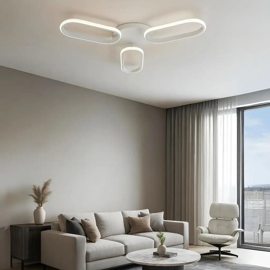 3fach Hermes LED Deckenleuchte Kronleuchter 3'lü Hermes LED Plafonyer Avize