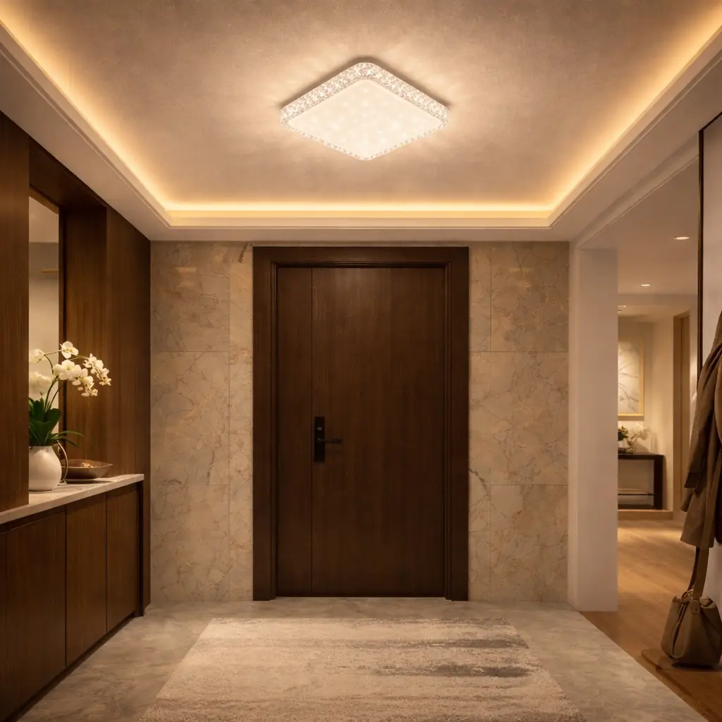 Bonita Kare Kumandalı 3 Renkli LED Plafonyer Avize 35 cm — görsel 4