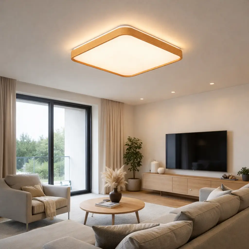 Teos Kumandalı 3 Renkli LED Plafonyer Avize 50 cm — görsel 2